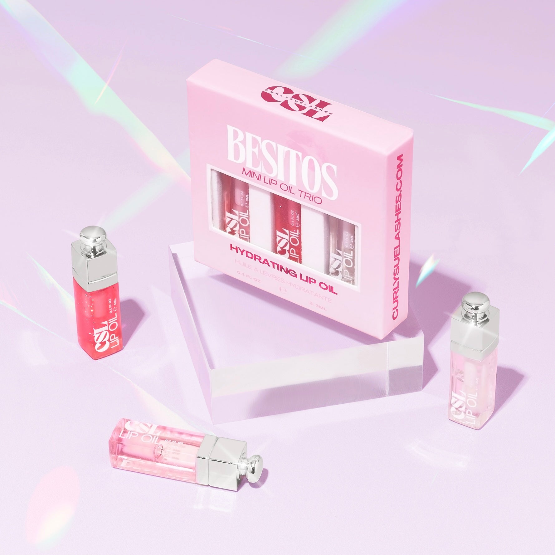 BESITOS Mini Lip Oil Trio – Curlysuelashes