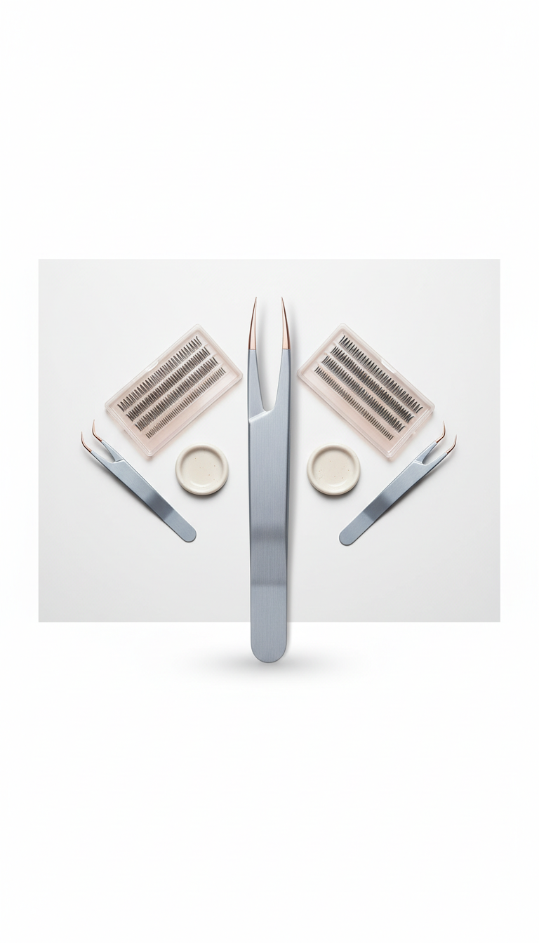Precision lash application tweezers