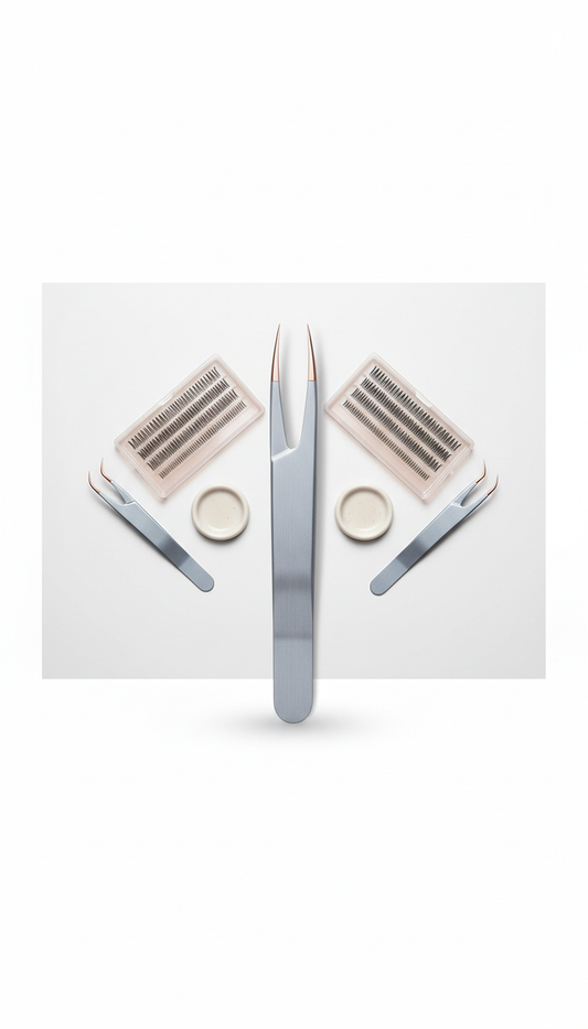 Precision lash application tweezers
