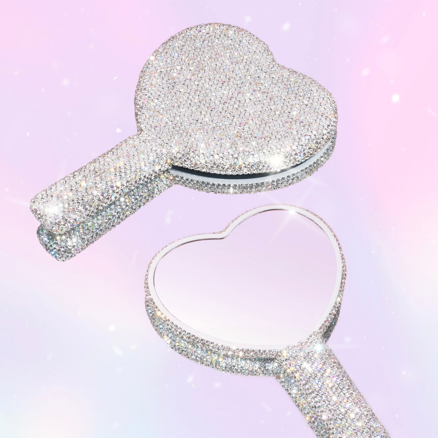 Rhinestone Heart Lash Mirror